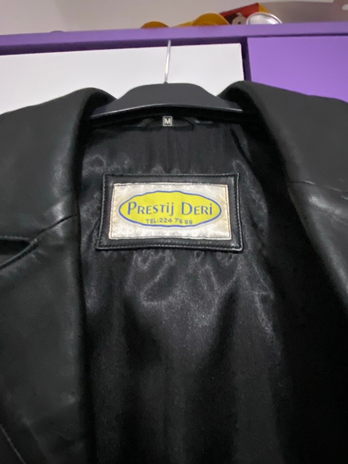 Kadın Siyah hakiki Deri Ceket - Görsel 2