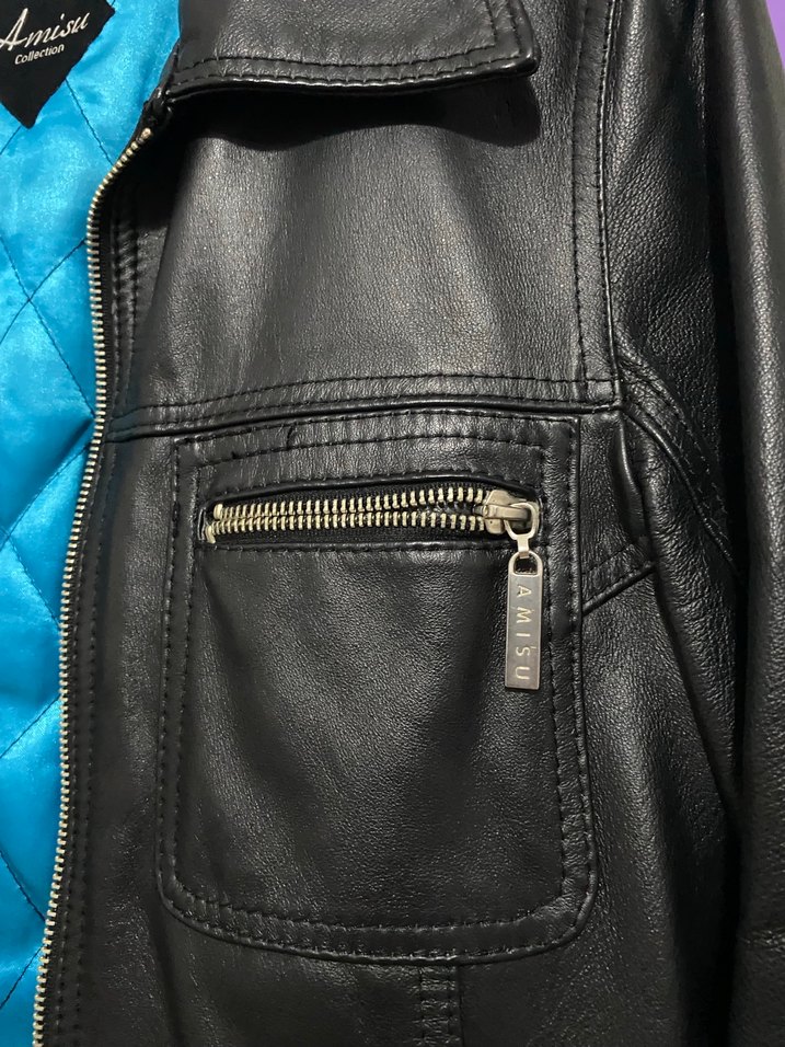 Kadın Siyah Gerçek Deri Ceket - Görsel 3
