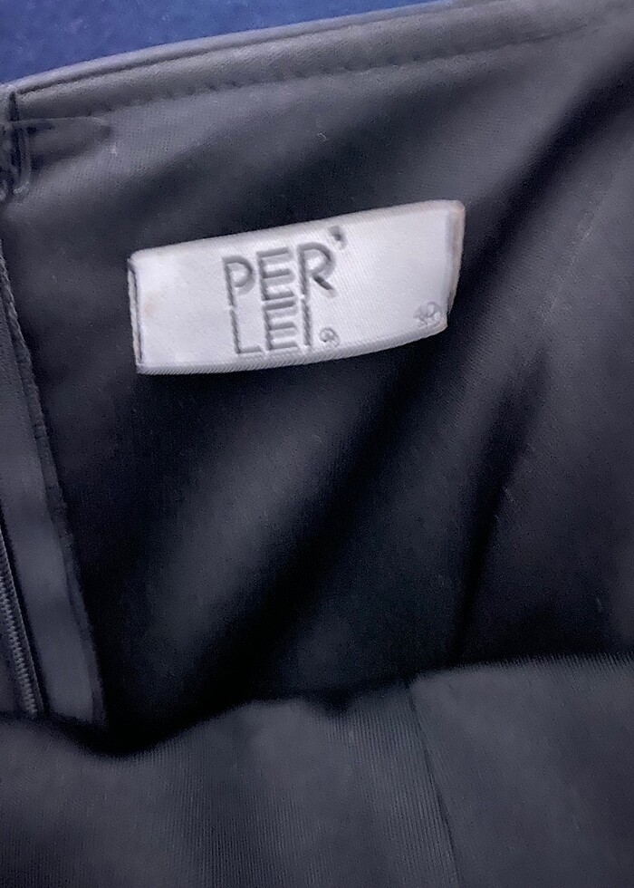 Siyah saten elbise - Görsel 3