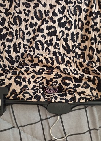 s Beden Kadın Leopar Desenli Uzun Midi Etek