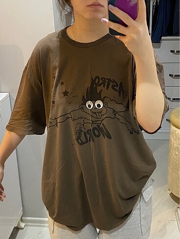 Addax Oversize Sırt Baskılı T-shirt