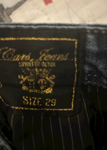 Kadın Parlak Mavi Denim Dar Kesim Jean - Görsel 6