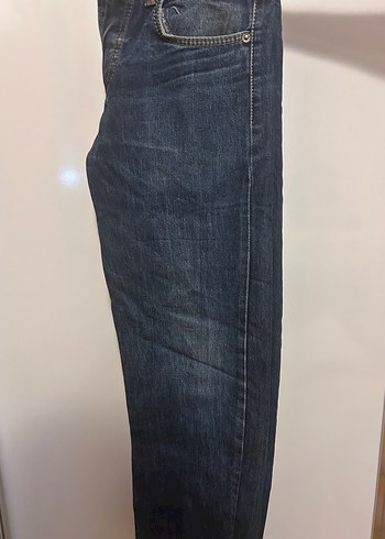 Kadın Parlak Mavi Denim Dar Kesim Jean - Görsel 10