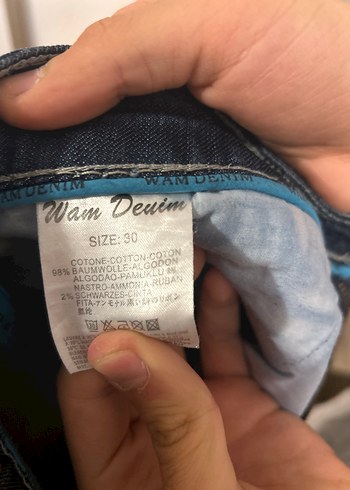 Kadın Parlak Mavi Denim Dar Kesim Jean - Görsel 3
