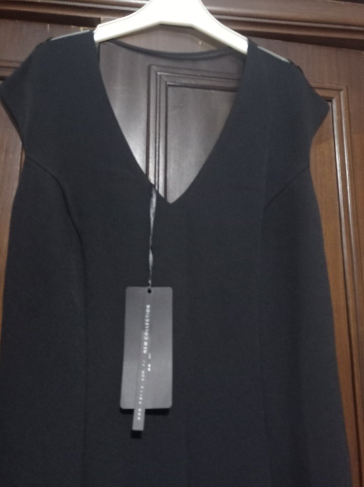 Siyah V Yaka Uzun Kadın Abiye Elbise - Görsel 2