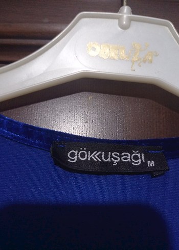 Mavi Kadife Drapeli Uzun Kollu V Yakalı Elbise - Görsel 2