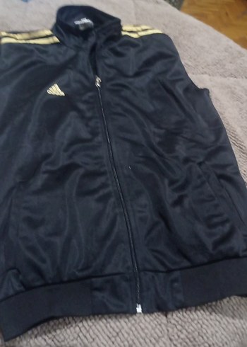 Siyah Adidas Fermuarlı Yelek - Görsel 3