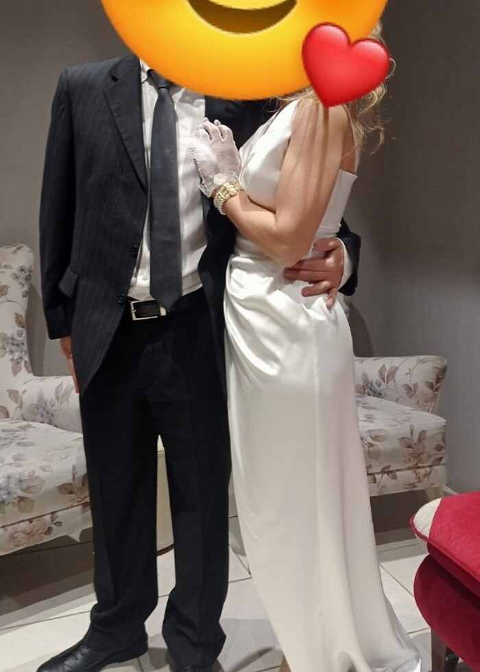 Journey 36 beden saten nikah elbisesi ????şıklığın ve zarafetin  - Görsel 2