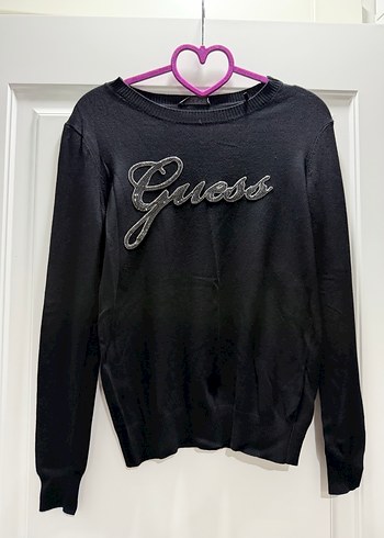 Siyah Pamuklu Guess Kadın Sweatshirt - Görsel 2