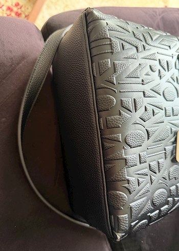 Armani Exchange Siyah Deri Tokalı Çanta - Görsel 3