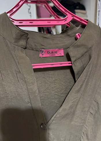 Bohem V Yaka Düğmeli Hamile Tunik - Görsel 6