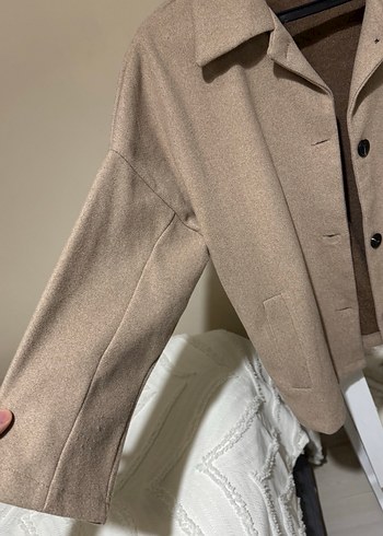 Zara Bej Yün Midi Kadın Kaban - Görsel 3