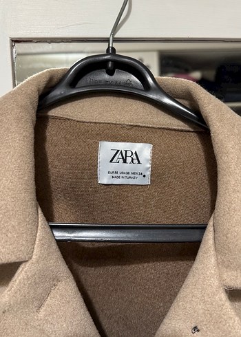 Zara Bej Yün Midi Kadın Kaban - Görsel 5