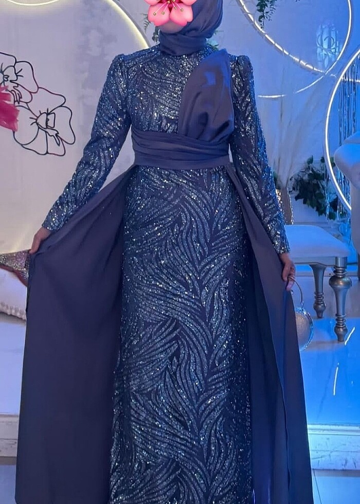 Abiye simli kuyruklu - Görsel 2