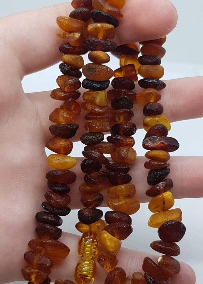 ORJİNAL UKRAYNA DAMLA KEHRİBAR ŞİFALI KOLYE - Görsel 3