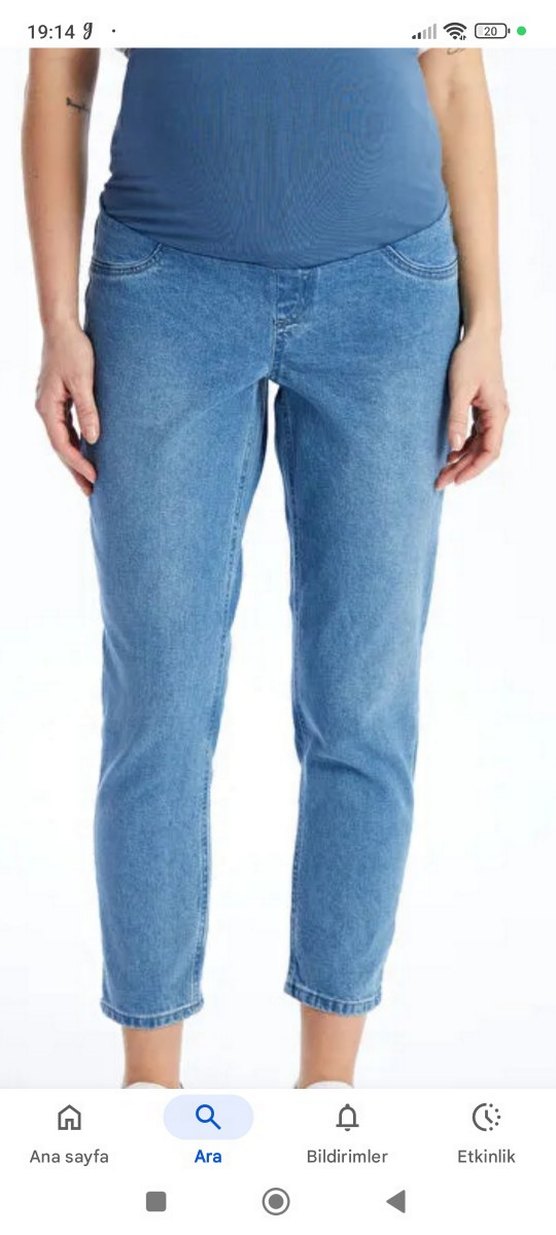 2 adet hamile pantolonu mavi jean siyah jean - Görsel 4