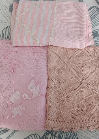 Nakışlı Triko Çocuk Battaniyesi Seti - Görsel 2