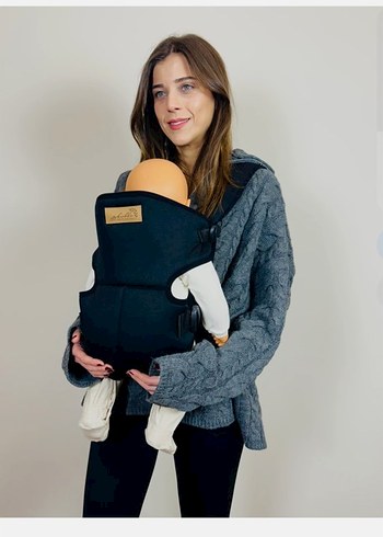 Siyah Bebek Taşıma Slingi kanguru - Görsel 2