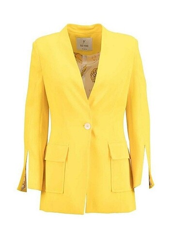 Sarı blazer ceket