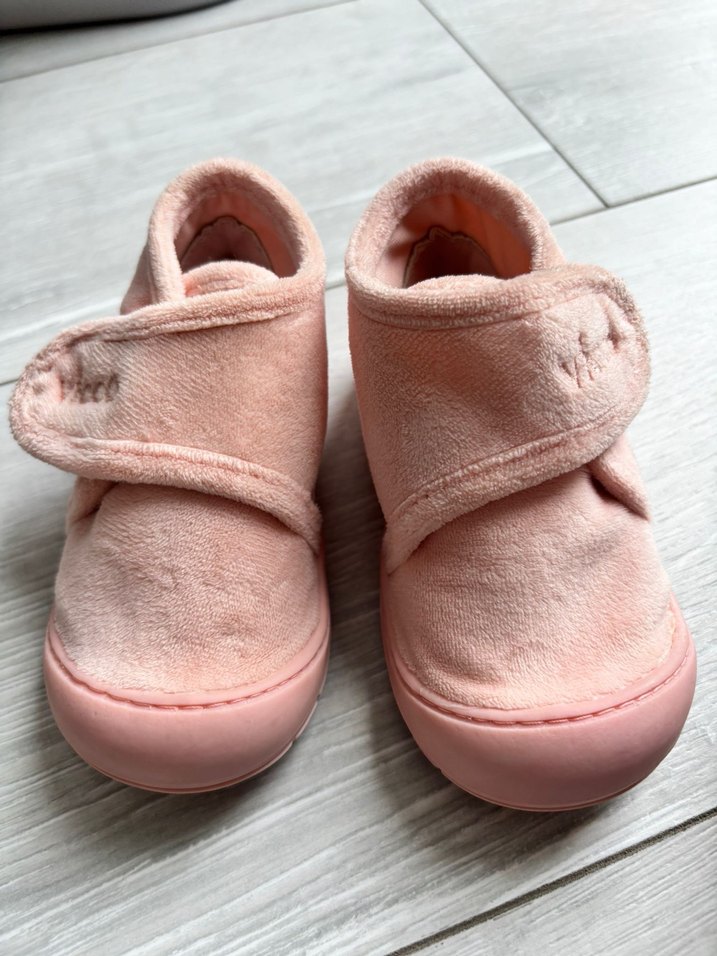 Kız Çocuk Pembe Polar Ev Terliği Velcro - Görsel 3