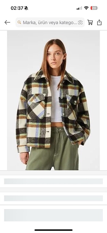 Bershka kareli ceket