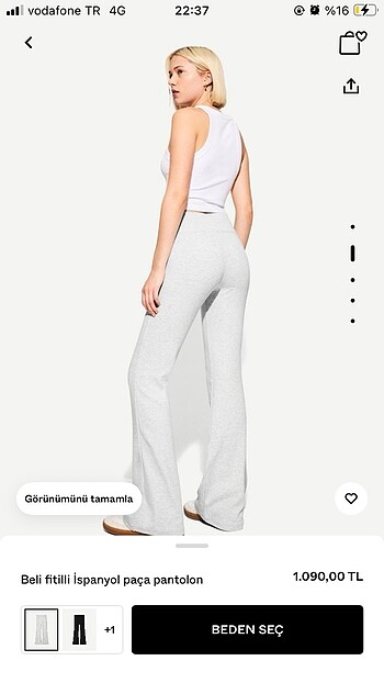 Bershka BEJ RENK BERSHKA İSPANYOL PAÇA TAYT