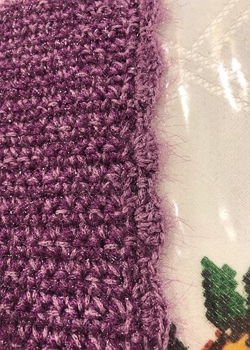 Kadın Mor Örgü kese YENİ KESE BANYO LİF - Görsel 5