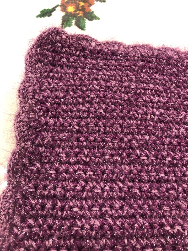 Kadın Mor Örgü kese YENİ KESE BANYO LİF - Görsel 2