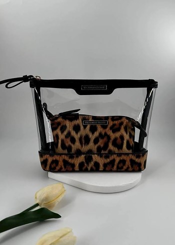 Victoria's Secret Leopar Desenli Makyaj Çantası
