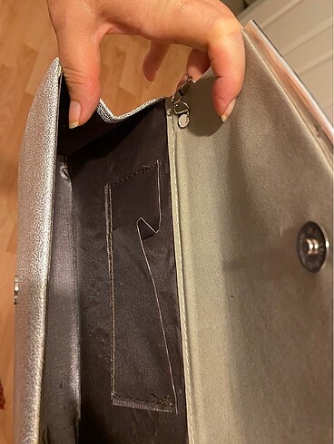 Gümüş abiye çanta - Görsel 5