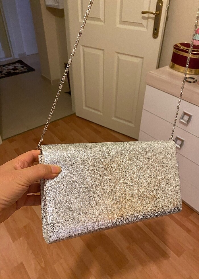 Gümüş abiye çanta - Görsel 3