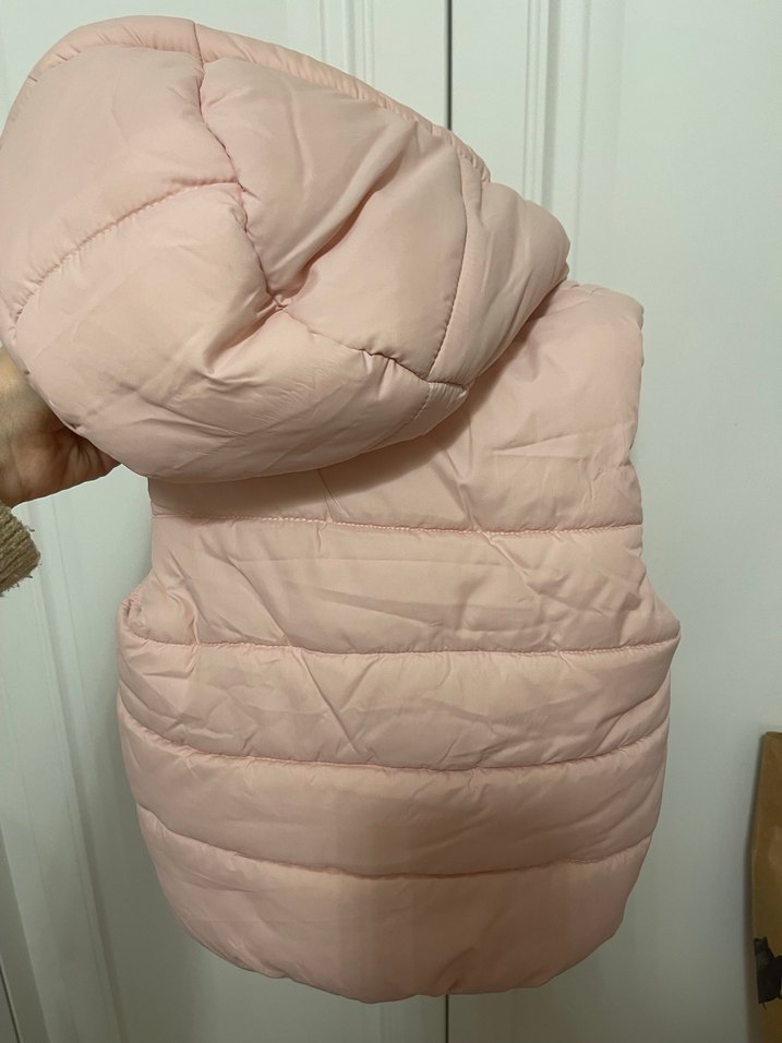 Kız Çocuk Pembe Fermuarlı Yelek - Görsel 3