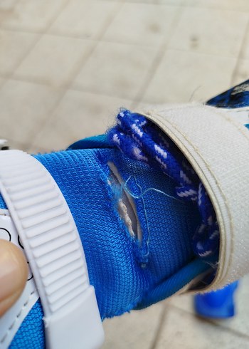 40 Beden Mavi Bağcıklı Erkek Paten ve Koruyucu Seti