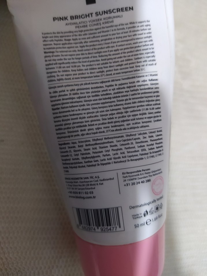 Biologi Pink Bright SPF 50+ Güneş Kremi - Görsel 2