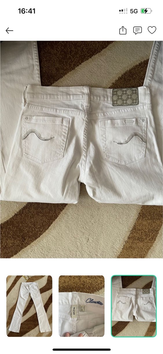 Mango Beyaz Düşük Bel Flare Jean — görsel 3/5