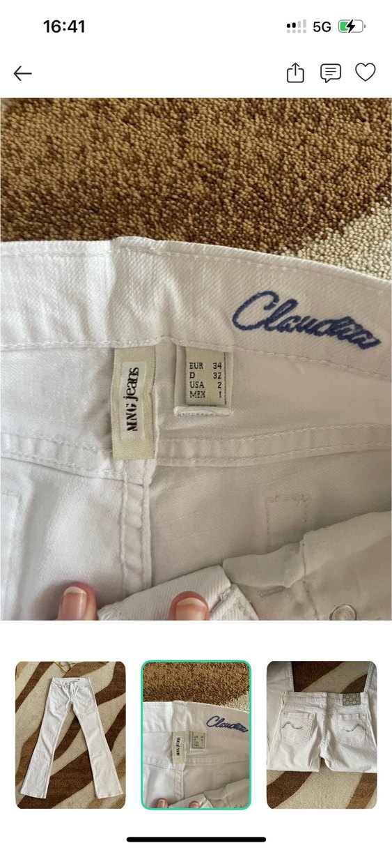 Mango Beyaz Düşük Bel Flare Jean — görsel 2/5