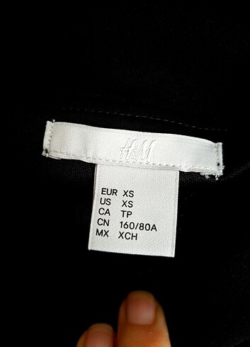 xs Beden siyah Renk H&M Elbise