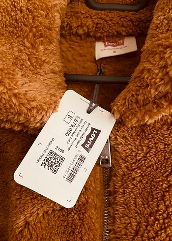 Kahverengi Kürklü Orijinal Levis Kadın Mont - Görsel 5