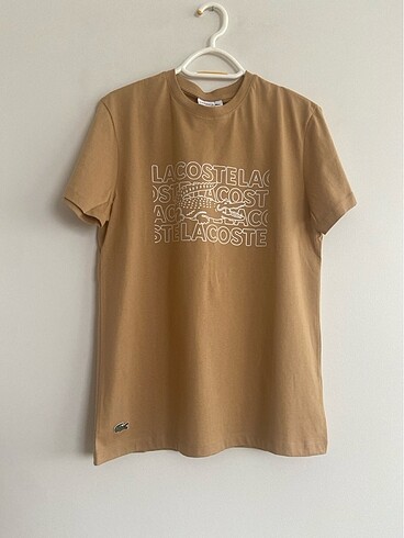 Lacoste Bej Kadın Oversize Tişört