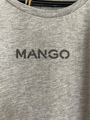 s Beden gri Renk Mango Crop Gri Kadın Tişört