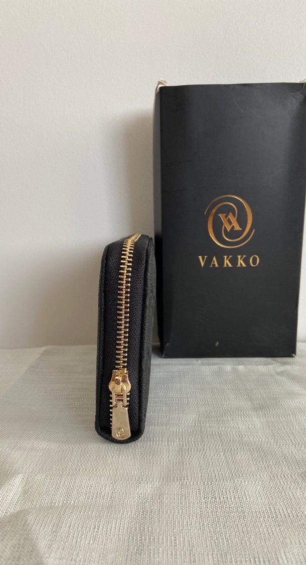 Vakko Siyah Yüzde 100 Deri Fermuarlı Kadın Cüzdan - Görsel 4
