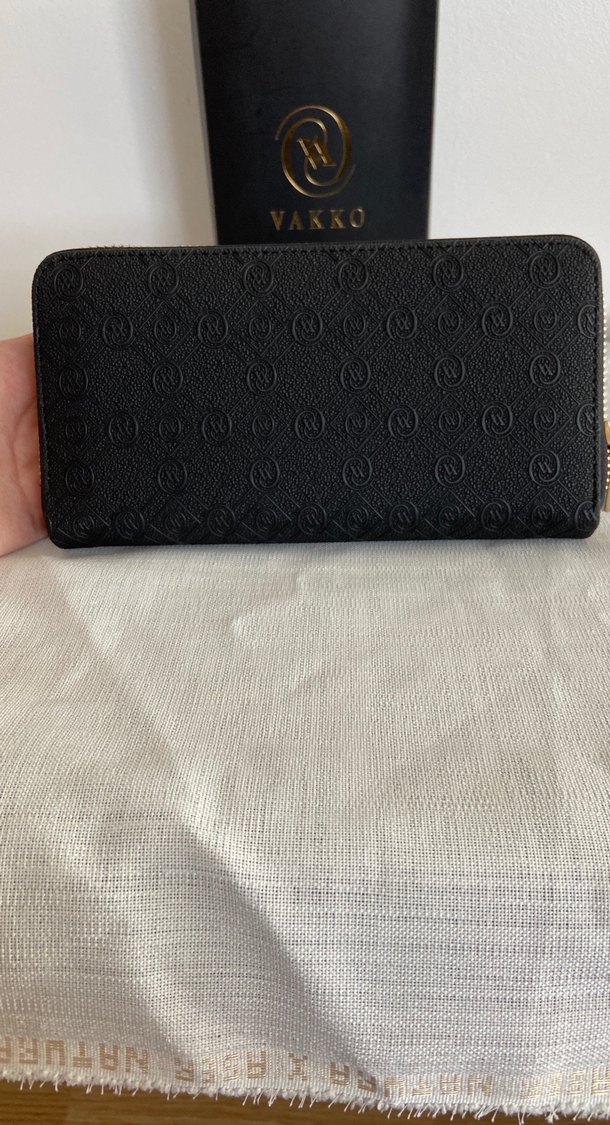 Vakko Siyah Yüzde 100 Deri Fermuarlı Kadın Cüzdan - Görsel 5