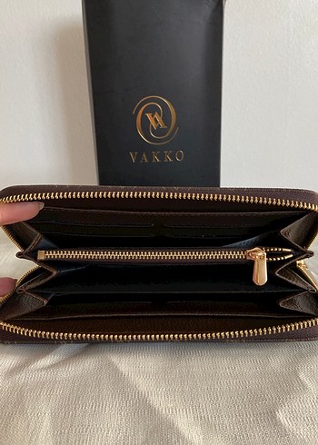 Vakko Kahverengi Deri Fermuarlı Kadın Cüzdanı - Görsel 6