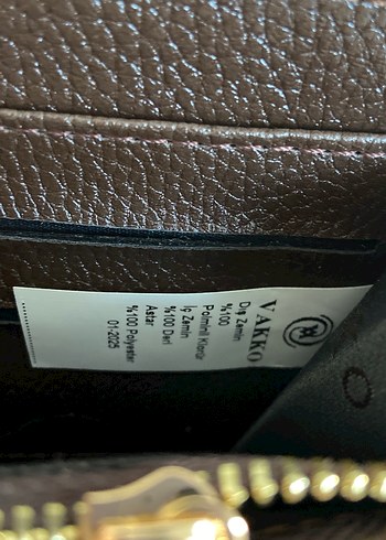 Vakko Kahverengi Deri Fermuarlı Kadın Cüzdanı - Görsel 8