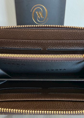 Vakko Kahverengi Deri Fermuarlı Kadın Cüzdanı - Görsel 7