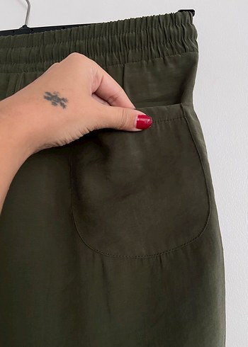 Ralp Lauren Kadın Haki Keten Şort - Görsel 5