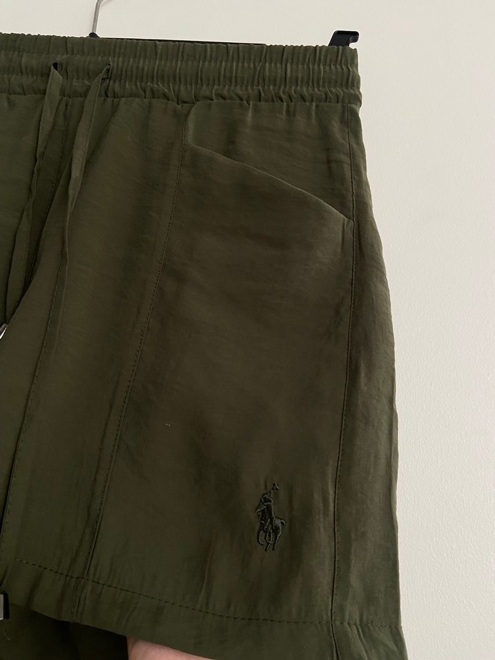 Ralp Lauren Kadın Haki Keten Şort - Görsel 3