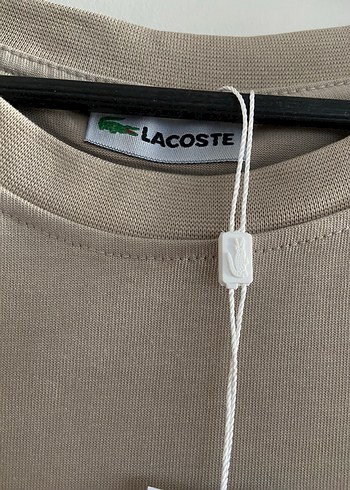 Lacoste Bej Pamuklu Kısa Kollu Salaş Elbise - Görsel 4