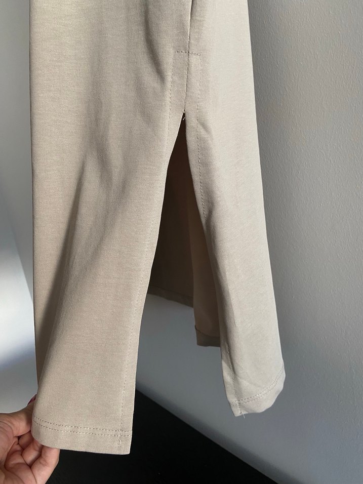 Lacoste Bej Pamuklu Kısa Kollu Salaş Elbise - Görsel 5