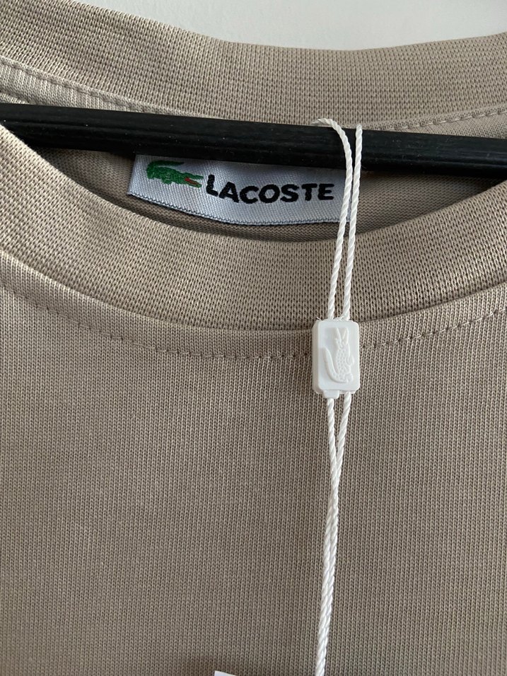 Lacoste Bej Pamuklu Kısa Kollu Salaş Elbise - Görsel 4